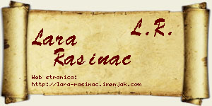 Lara Rasinac vizit kartica